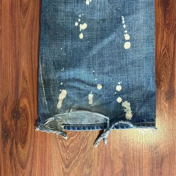 Juicy Couture vintage distressed men's jeans low rise 32 bleach